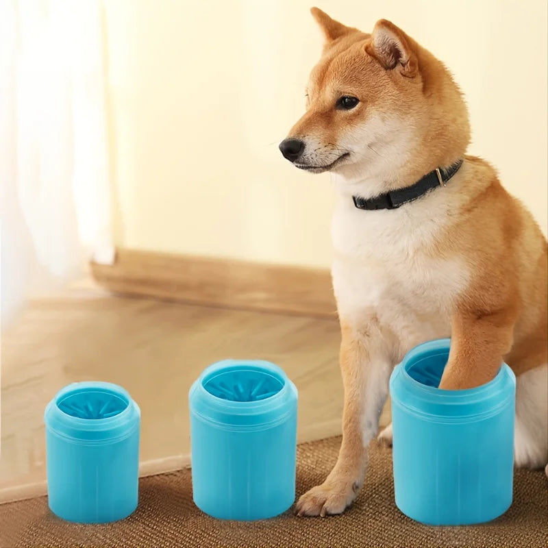Lava zampe per cani e gatti con spazzola morbida in silicone