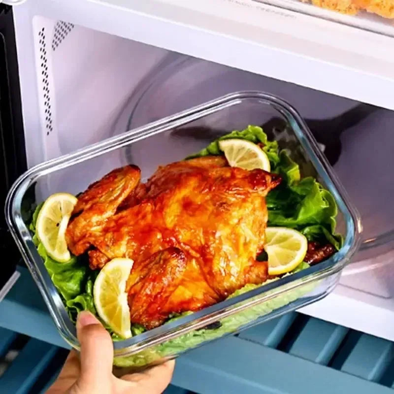 Contenitore per Pranzo in Vetro Borosilicato con Coperchio Ermetico