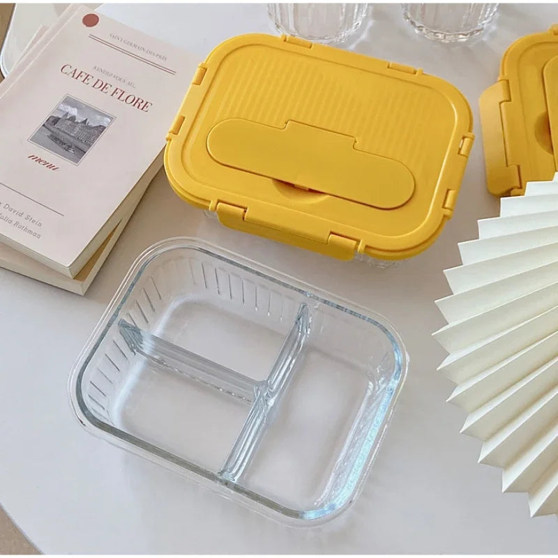 Contenitore per Pranzo in Vetro Borosilicato con Coperchio Ermetico