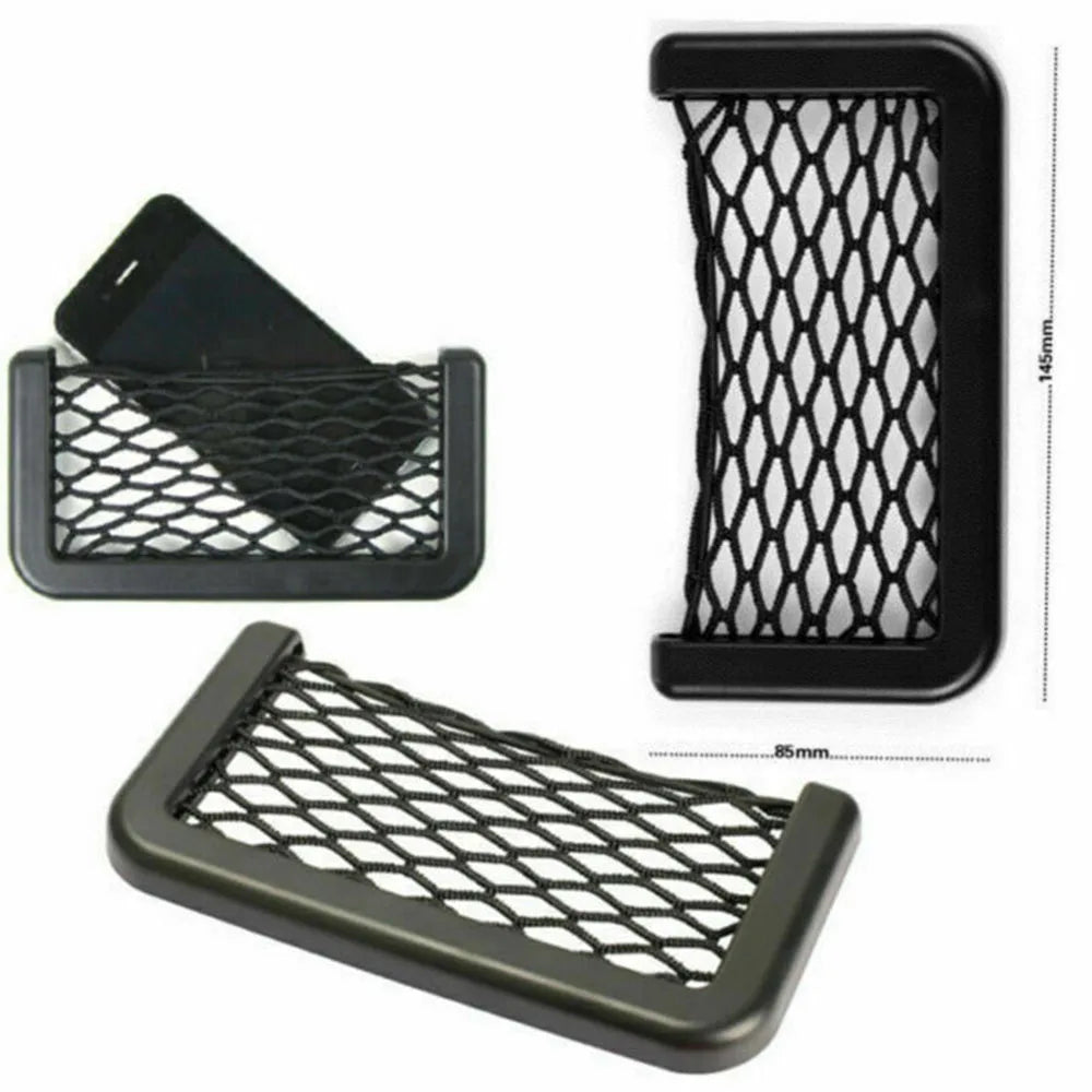 Set di 3 Tasche Organizer Universali per Auto - Portaoggetti a Rete