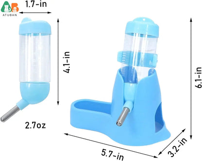 Borraccia 3 in 1 per criceti con supporto, 80 ml, anti-perdite