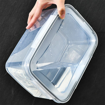 Contenitore organizer per frigorifero con cestello drenante per frutta e verdura