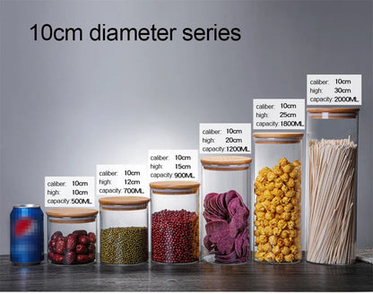 Contenitore in Vetro Ermetico con Coperchio in Bambù: Praticità e Stile per la Tua Cucina