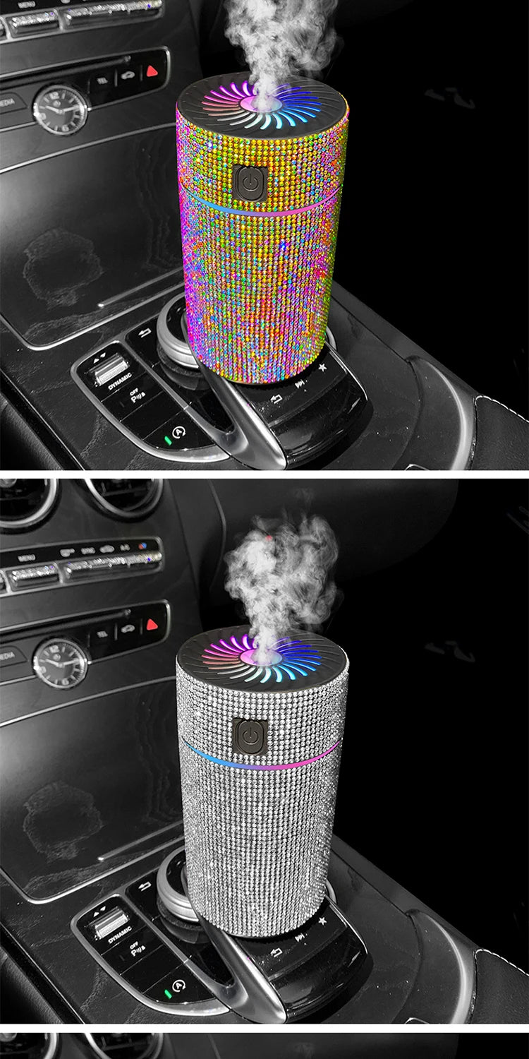 Diffusore di Aromi e Umidificatore Auto con Diamanti e Luce LED