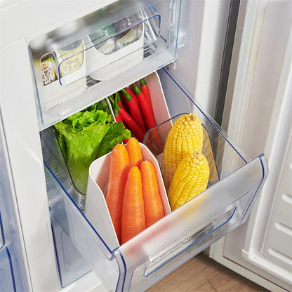 Contenitore organizer per frigorifero con cestello drenante per frutta e verdura