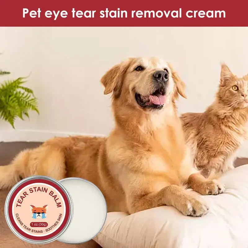 Crema detergente per occhi di cani e gatti, rimuovi macchie da lacrime