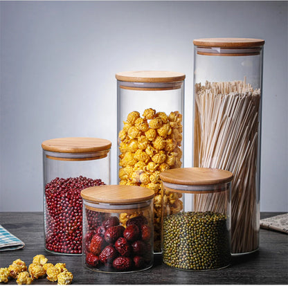 Contenitore in Vetro Ermetico con Coperchio in Bambù: Praticità e Stile per la Tua Cucina
