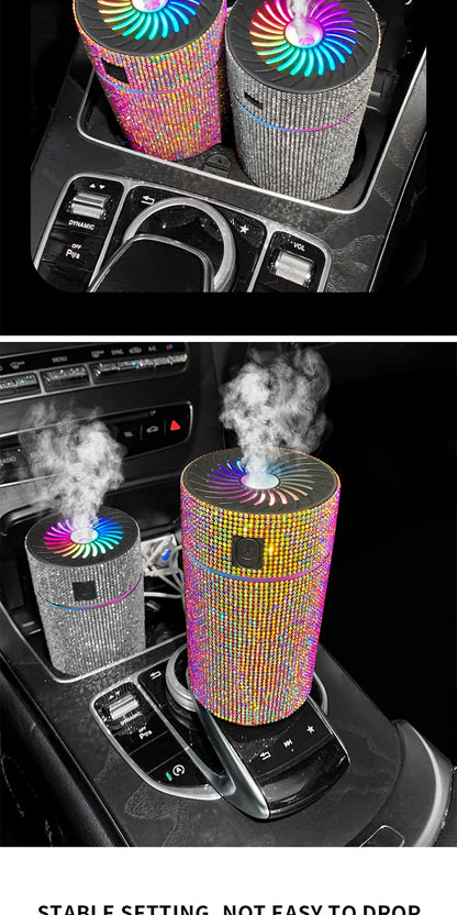 Diffusore di Aromi e Umidificatore Auto con Diamanti e Luce LED