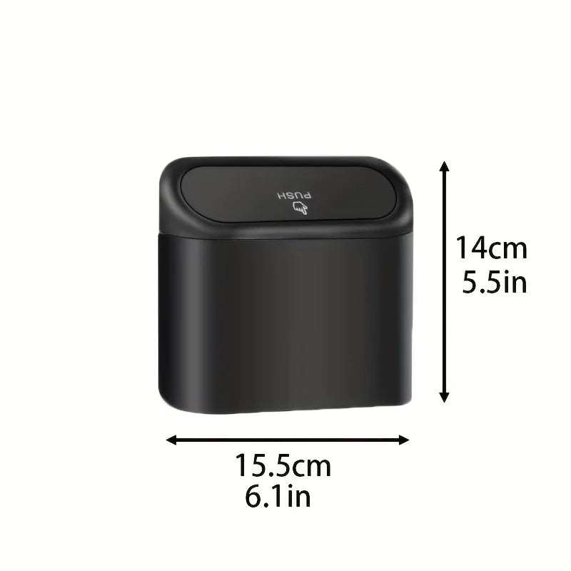 Set di 3 Pattumiere per Auto con Coperchio e 60 Sacchetti
