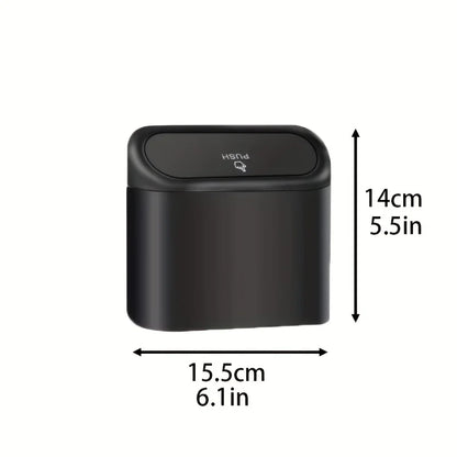 Set di 3 Pattumiere per Auto con Coperchio e 60 Sacchetti