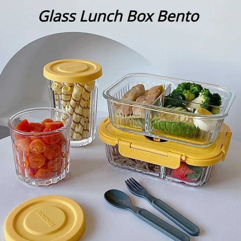 Contenitore per Pranzo in Vetro Borosilicato con Coperchio Ermetico